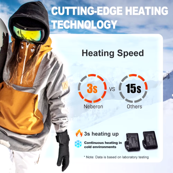 Rechargeable Heated Ski Gloves – 7.4V Battery, Winter Warmth for Outdoor Sports - Image 2